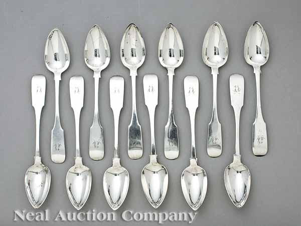 Appraisal: A Set of Twelve Irish Sterling Silver Teaspoons Terry Williams