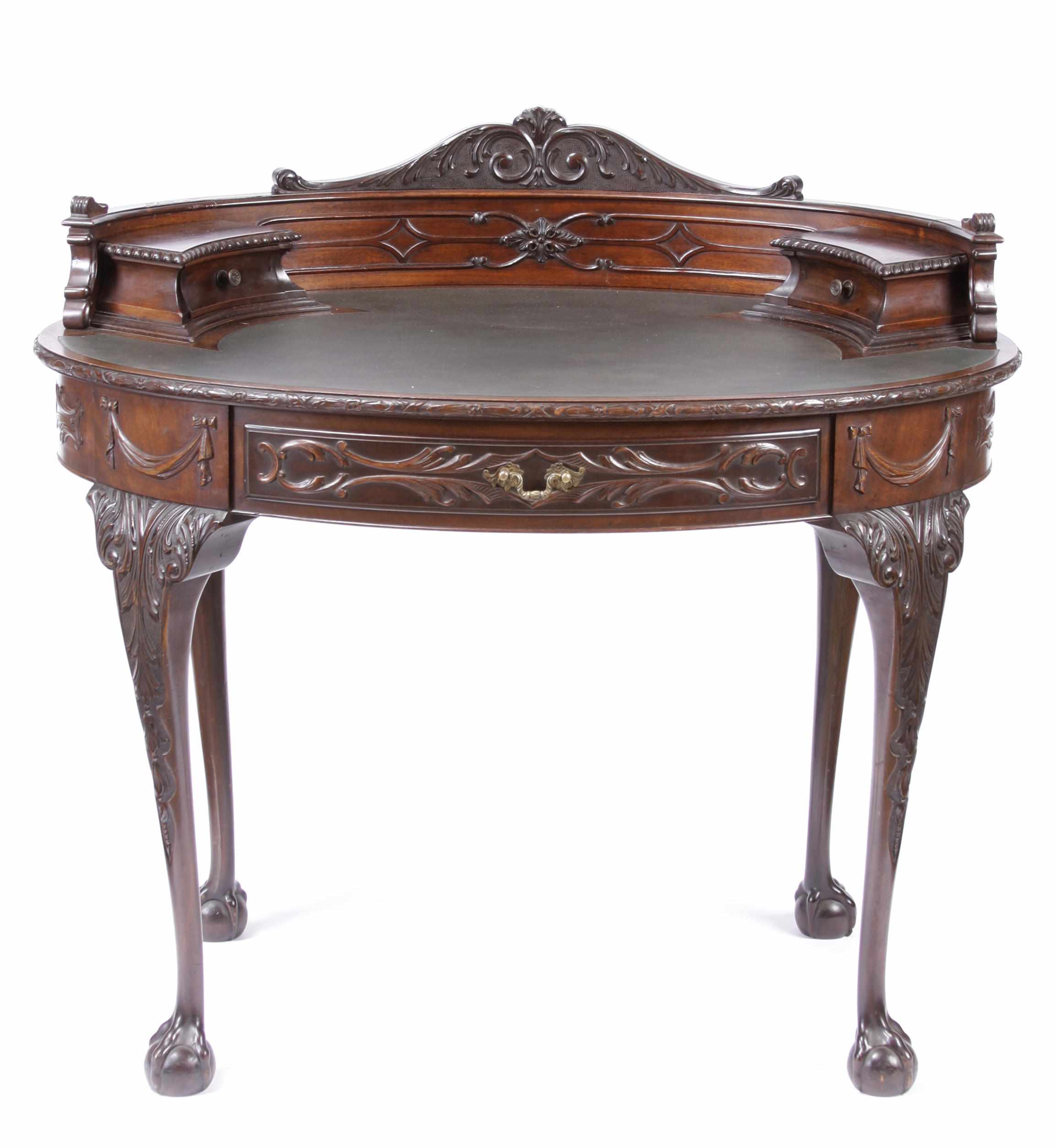 Appraisal: A George III style mahogany writing desk height in width