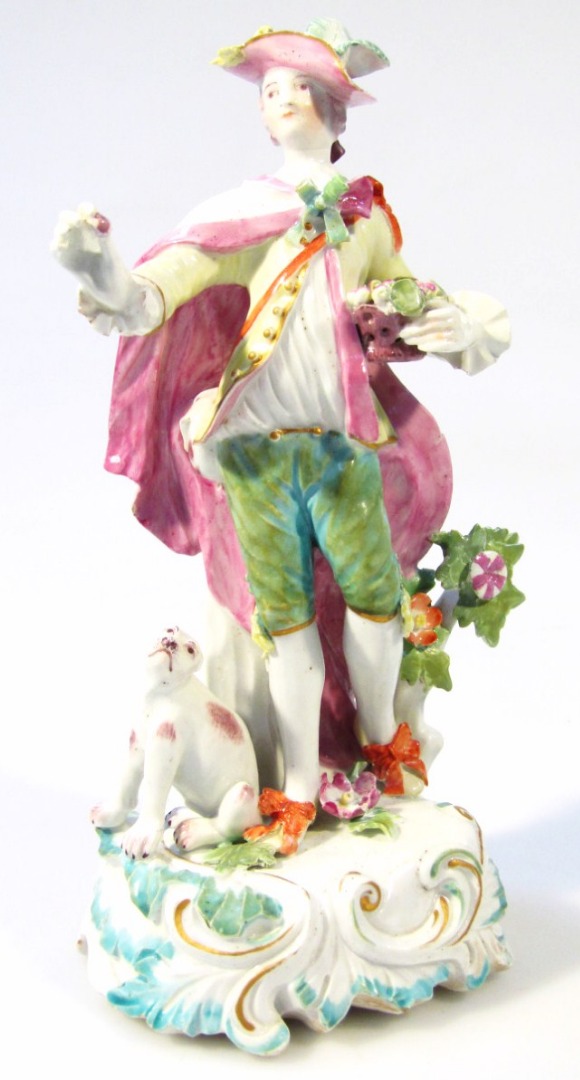 Appraisal: An early thC Continental porcelain figure of a gentleman he