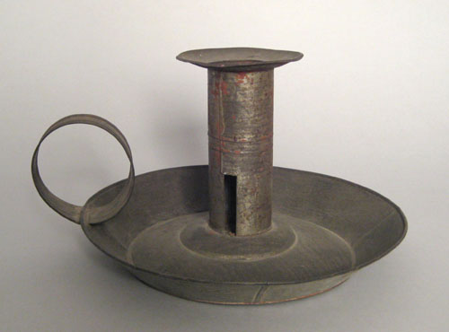 Appraisal: Tin chamberstick display model th c h Provenance Henry Ford