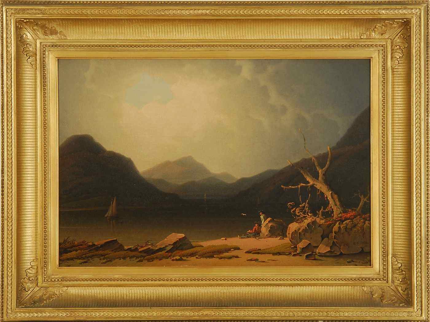 Appraisal: ROBERT SALMONBritish American -circa Loch Granard Isle of Ailsa'' Initialed