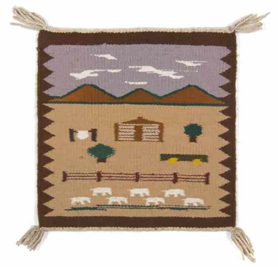 Appraisal: A Navajo Weaving Pictorial weaver Lillie Thomas x inches