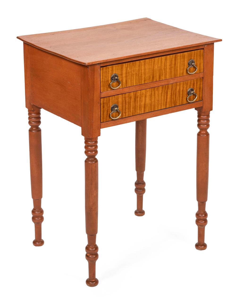 Appraisal: SHERATON TWO-DRAWER STAND TH CENTURY HEIGHT WIDTH DEPTH SHERATON TWO-DRAWER