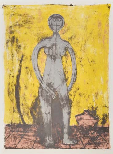 Appraisal: RUFINO TAMAYO Desnudo en Gris Color lithograph x mm x