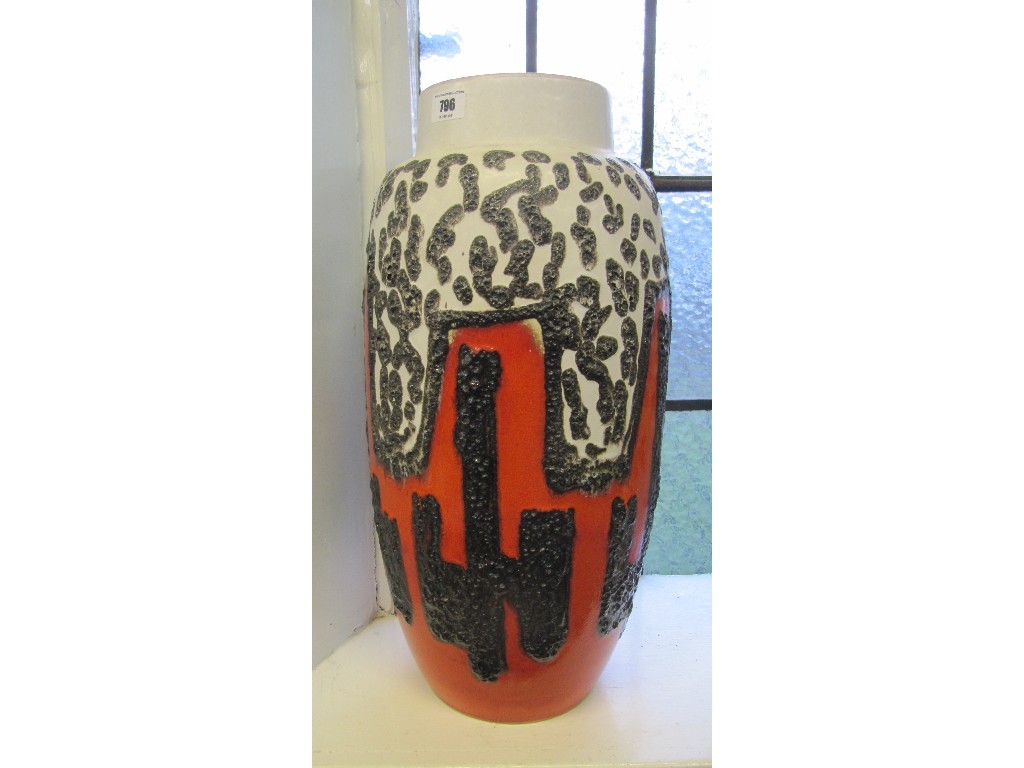 Appraisal: Large West German pottery vase