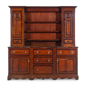 Appraisal: A George III Oak Welsh Dresser th Century Height x