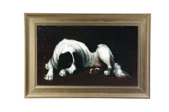 Appraisal: PORTRAIT OF A DOG EUROPEAN LATE TH CENTURY Oil on