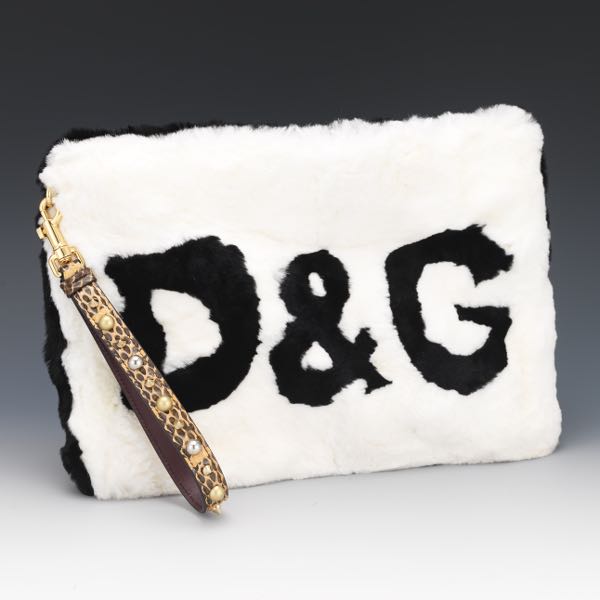 Appraisal: DOLCE GABBANA FUR AND LEATHER CLEO SHOULDER BAG x x