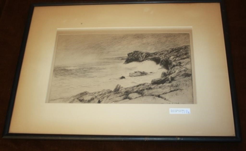 Appraisal: Isle of Shoals proof is signed and printed by the