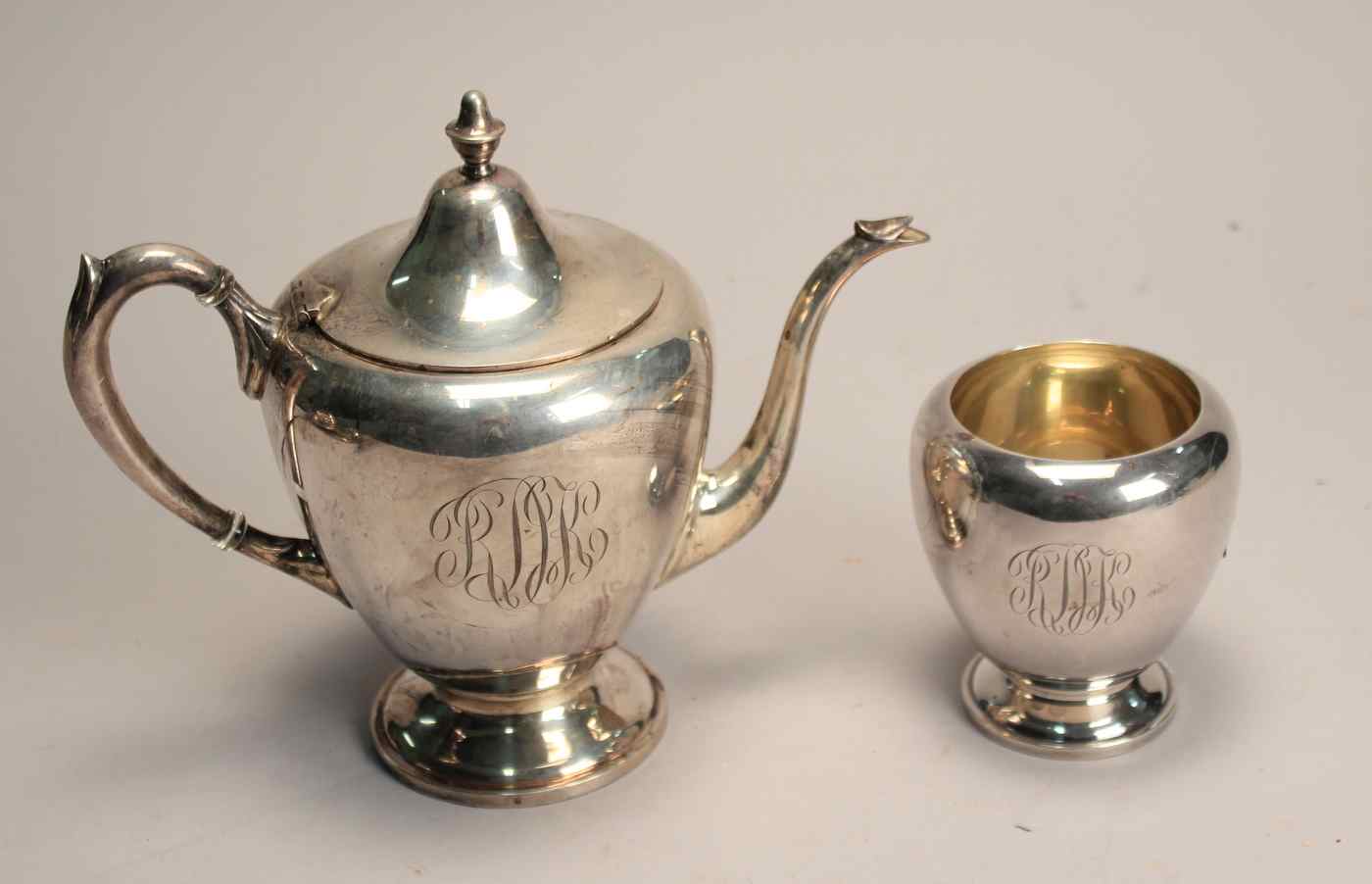 Appraisal: F B ROGERS SILVER CO STERLING SILVER TEAPOTWith matching open