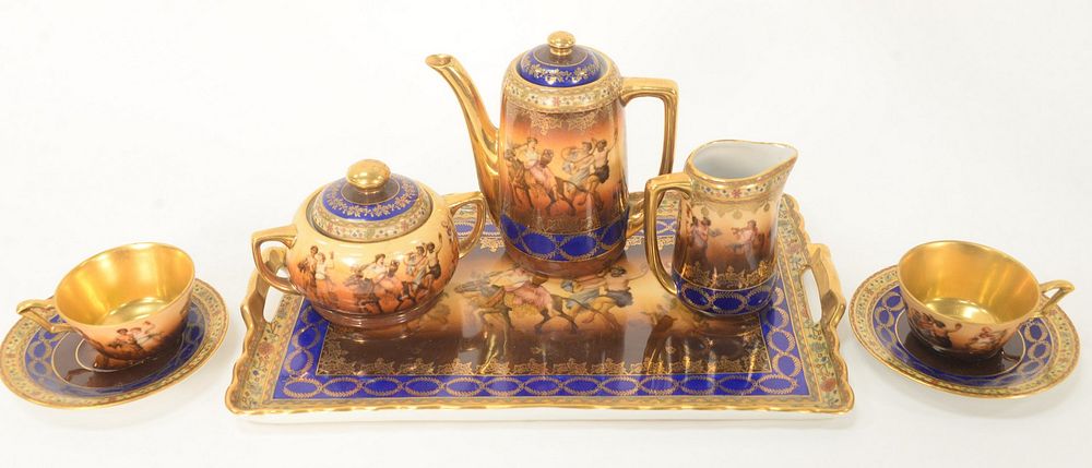 Appraisal: Eight Piece Group of Royal Vienna Tea Set to include