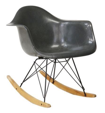 Appraisal: Mid-century modern rocking chair designed by Charles Eames American -