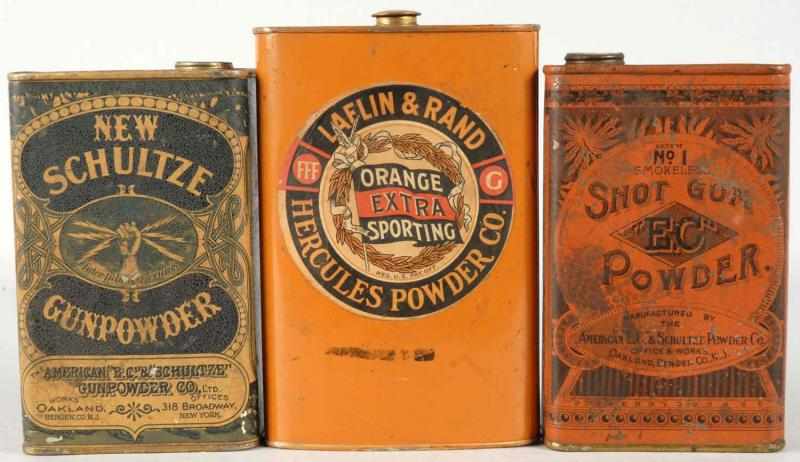 Appraisal: Lot of Gun Powder Tins Description Includes Hercules Shotgun Powder