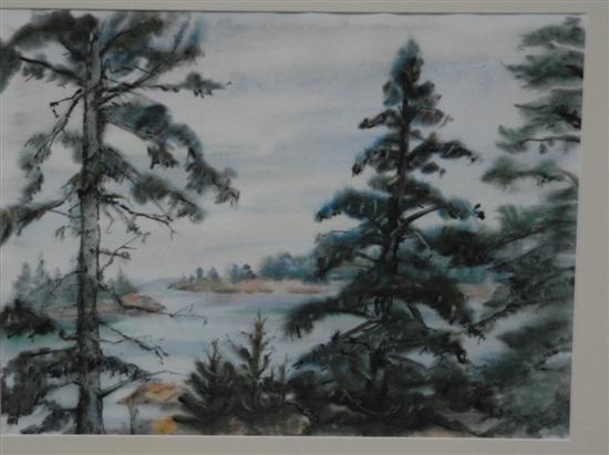 Appraisal: POMEROY FLORENCE W WATER COLOR Maine landscape unsigned x