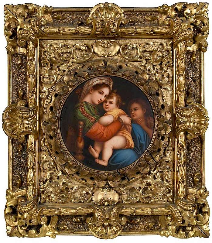 Appraisal: Italian Grand Tour Framed Plaque Italian th century Madonna della