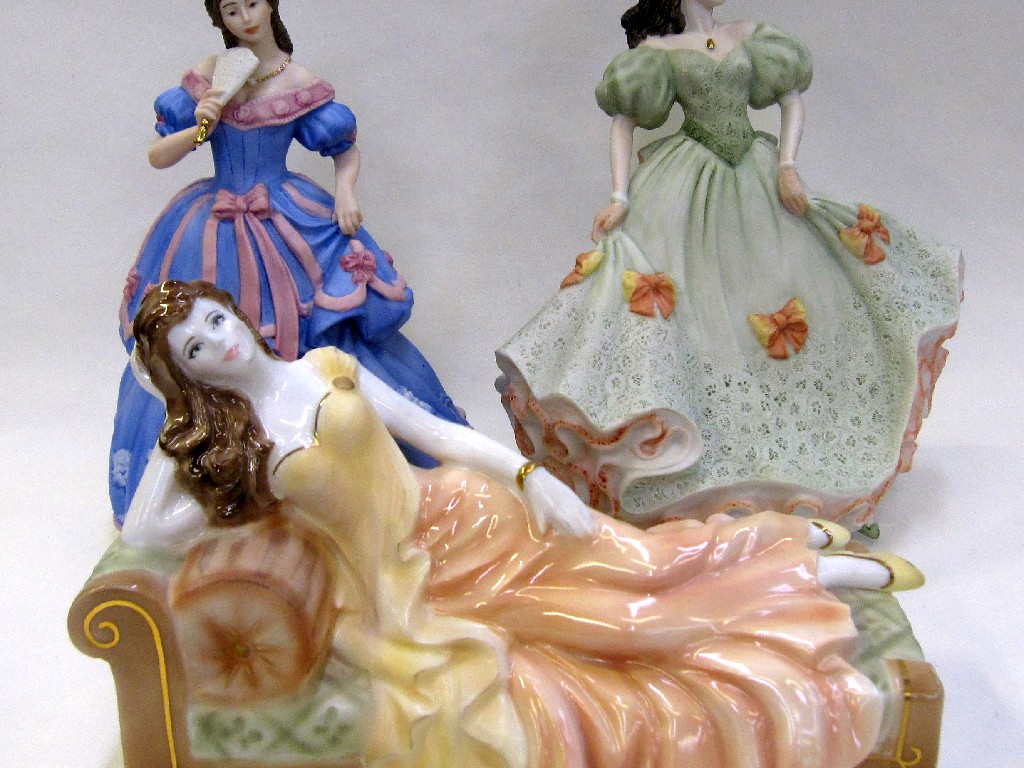 Appraisal: Royal Worcester figure Memories Wedgwood figure The Imperial Banquet and