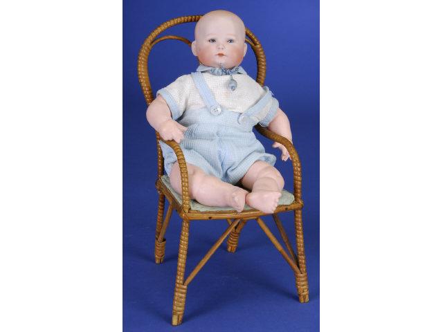 Appraisal: Heubach Baby Doll Germany ca bisque flange head incised Heubach