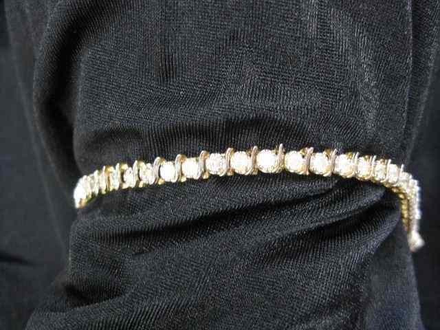 Appraisal: Diamond Tennis Bracelet round diamondstotaling carat in k yellow gold