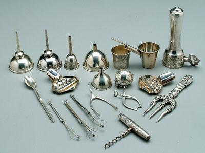 Appraisal: Sterling food related items two Tiffany vermouth droppers one with