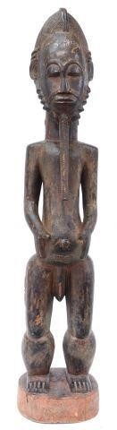 Appraisal: Large African Baule carved wood male spirit figure Ivory Coast