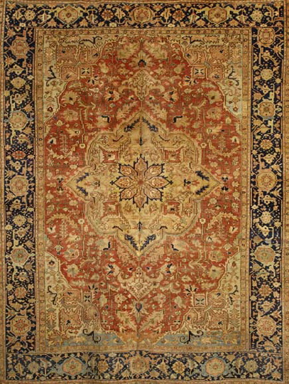 Appraisal: Antique Serapi Carpet ' x '