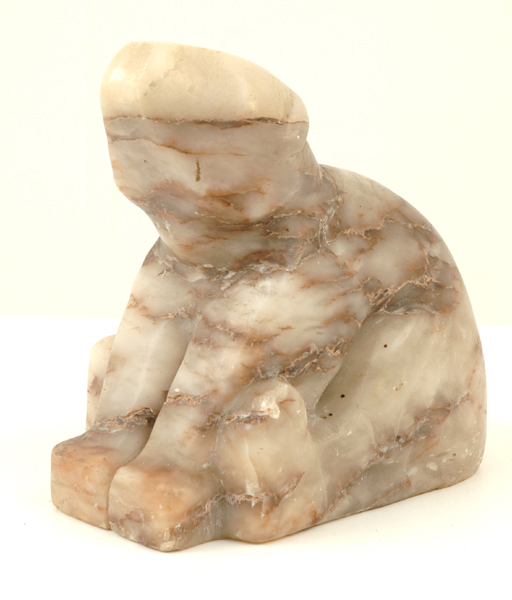 Appraisal: Clive Stephen - Polar Bear carved marble sculpture cm height