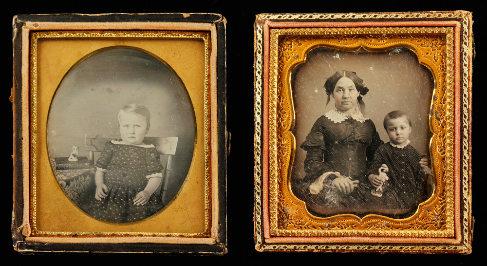 Appraisal: - Two Plate Daguerreotypes Two plate daguerreotypes one of a