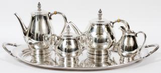 Appraisal: INTERNATIONAL 'ROYAL DANISH' STERLING TEA SET INTERNATIONAL 'ROYAL DANISH' STERLING