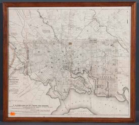 Appraisal: Map S J Martenet ''Map of Baltimore Suburbs'' Baltimore F