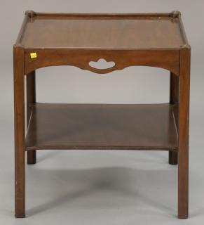 Appraisal: Kittinger mahogany two tier table ht in wd in dp