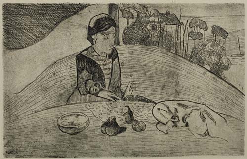 Appraisal: PAUL GAUGUIN La Femme aux Figues Etching printed in black