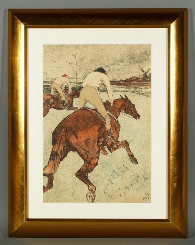 Appraisal: - Manner of Toulouse-Lautrec Stone Lithograph In the manner of