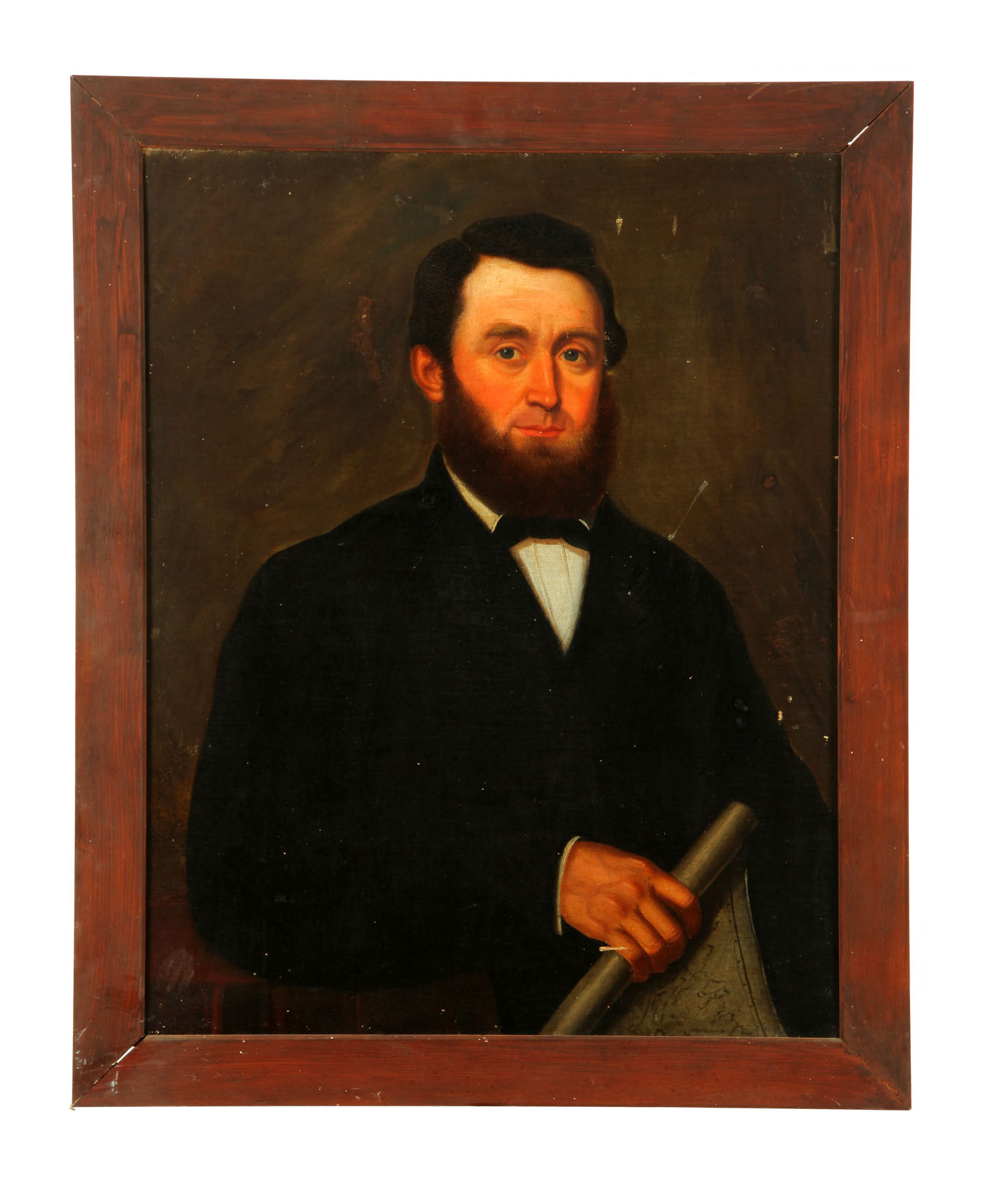 Appraisal: PORTRAIT OF A MAN SIGNED A VANDER BA--- AMERICAN SCHOOL