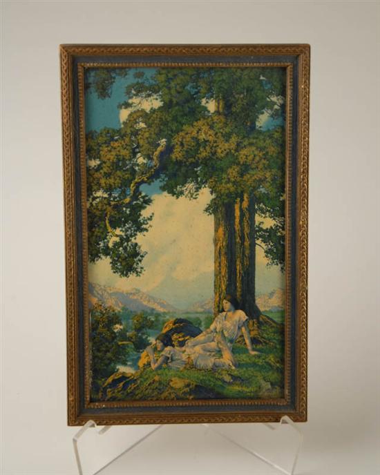 Appraisal: Maxfield Parrish Print Hill Top in period frame x