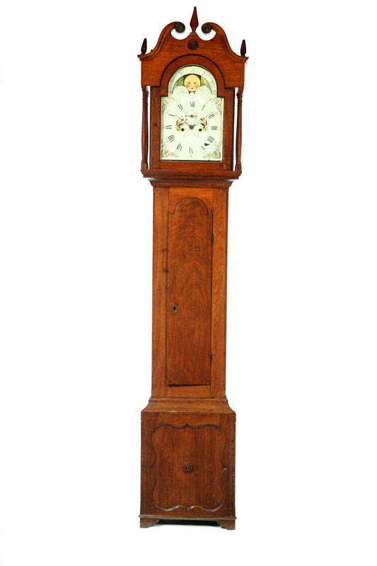 Appraisal: FEDERAL TALL CASE CLOCK American early th century walnut with