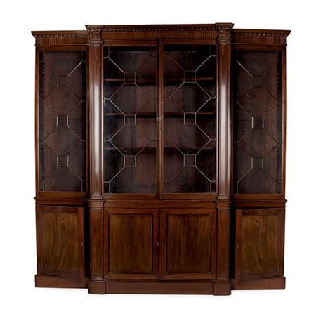 Appraisal: George III Mahogany Breakfront Bookcase Estimate -