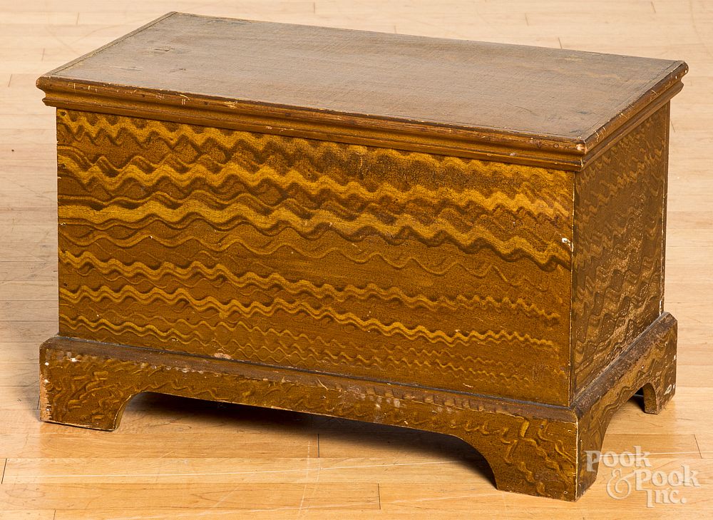 Appraisal: Miniature Pennsylvania painted blanket chest Miniature Pennsylvania painted blanket chest