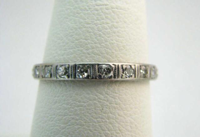 Appraisal: Platinum and Diamond Antique Eternity Band