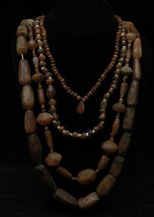 Appraisal: Persian and Pre-Columbian Hardstone Beads Provenance The Collection of Patti