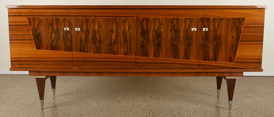 Appraisal: MID CENTURY MODERN MACASSAR SIDEBOARD C A mid century modern