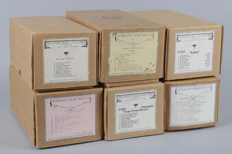 Appraisal: Lot Of G-Style Note Player Piano Rolls Including foreign piano