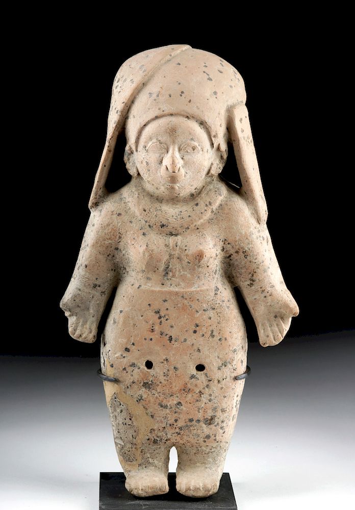 Appraisal: Jamacoaque Pottery Female Effigy Ocarina Pre-Columbian Ecuador Jamacoaque Jama Coaque