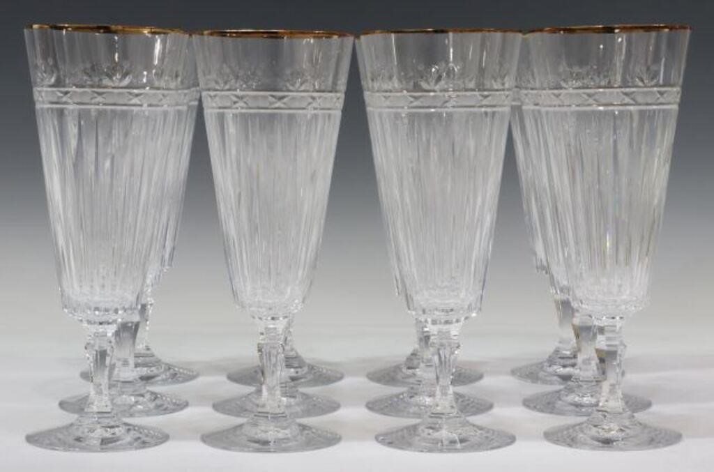 Appraisal: lot of Parcel gilt crystal iced tea glasses Mikasa in