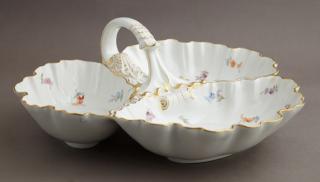 Appraisal: Meissen Divided Dish th c with a central gilt decorated