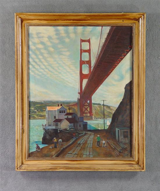 Appraisal: John Philip Falter American - Fishing Under the Golden Gate