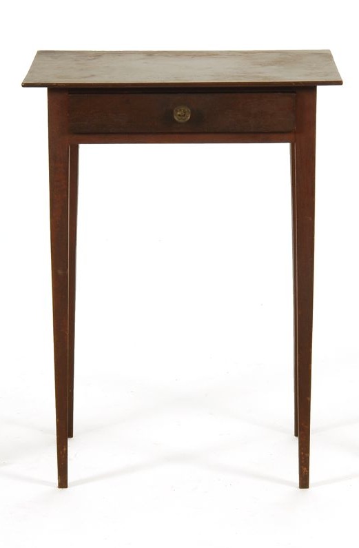 Appraisal: ANTIQUE AMERICAN HEPPLEWHITE ONE-DRAWER STAND Circa In mahogany Surface finish