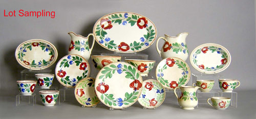 Appraisal: Large group of Adams Rose decorated porcelain late th early