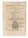 Appraisal: SCHOTT ANDREAS S J Hispaniae bibliotheca seu De academiis ac