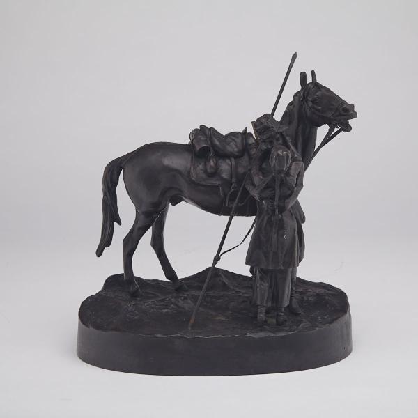 Appraisal: After Vasily Yacovlevich Grachev Russian - COSSACK S RETURN patinated