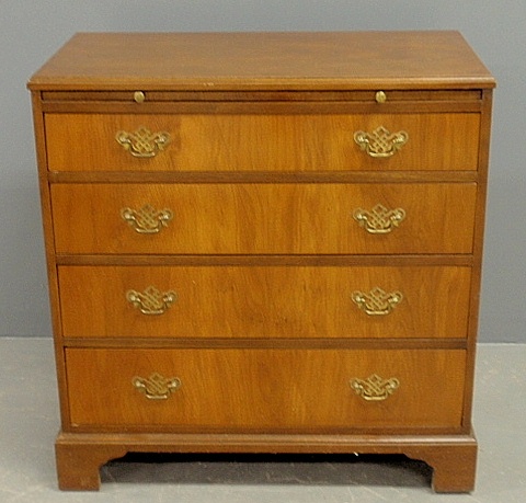 Appraisal: - Chippendale style mahogany bachelor s chest of drawers with